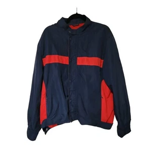 Vintage Christian Dior Monsieur Sport Windbreaker Blue Red Size 46R Lined - Picture 1 of 11