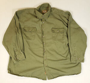 C.E. Schmidt Workwear Olive Green Button-down Shirt Mens 3XL