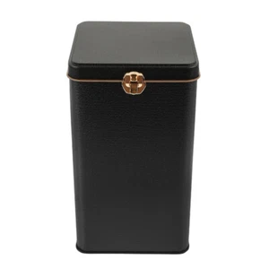 Tea Storage Tin Empty Popcorn Tins with Lids Metal Snack Jar - Picture 1 of 12