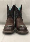 Women's Brown & Turquoise Ariat Leather Western Boots Size 7C