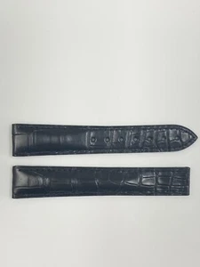 Genuine Omega 18 X 16mm Deployment Black Alligator Leather Band Strap 98000078 - Picture 1 of 3