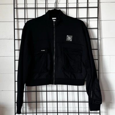 Puma RE.GEN Cropped Jacket Womens M Black UrbanActivewear Sold Out - Image 1 of 4