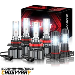 6000K LED Headlight Fog Light Bulbs Kit fit Chevy Silverado 1500 2500 2007-2015 - Bild 1 von 16