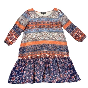 Vestido Lentejuelas Corazones Niñas Talla 10 Patrón Floral Multicolor Manga 3/4 -NUEVO CON ETIQUETAS - Imagen 1 de 11