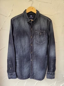 Superdry X Idris Elba Size Large Blue Denim Shirt Collaboration - Picture 1 of 8