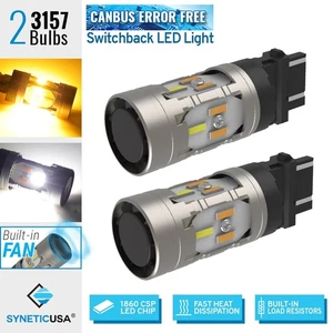 Syneticusa 3157 LED Switchback White/Ambe​r Turn Signal DRL Light Bulb - Bild 1 von 9
