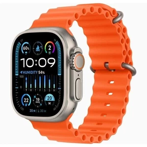 Apple Watch Ultra 2 GPS Cellular 49mm Smartwatch Titangehäuse Orange Ocean Loop - Bild 1 von 3