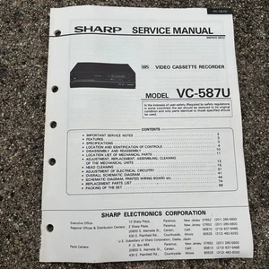 Sharp Videorecorder Service Manual VC-587U #S95F5VC-587U / - Bild 1 von 1