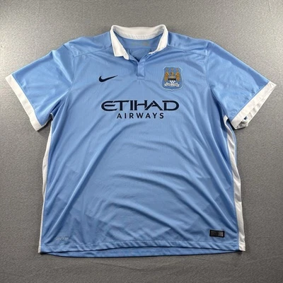 Camiseta Nike Manchester City 2015-2016 local para hombre 3XL azul fútbol Premier League Foto 1 de 4