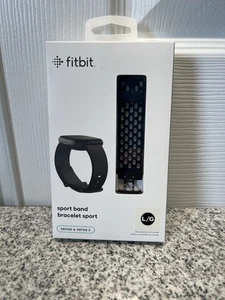 Fitbit Versa 3/Sense Sport Band Nero Large - Nuovo con scatola - Foto 1 di 4