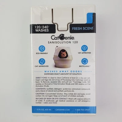 CatGenie SaniSolution 120/240 Self-Cleaning Litter Box Fresh Scent - Image 1 of 4