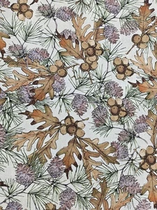 (3) THREE Yds Lodge Life Anne Tavoletti Wild Apple Acorns Leaves David Textiles - Picture 1 of 4
