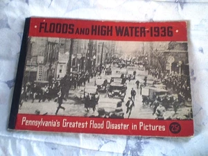 Vintage Taschenbuch Überschwemmungen & Hochwasser 1936 Pennsylvania größte Überschwemmungsbilder - Bild 1 von 9