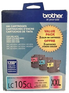 Juego 3 Cartuchos de Tinta Brother Cyn Mag Yel Originales Sellados de Fábrica LC-105 2023 - Imagen 1 de 1