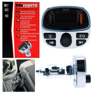 FM Transmitter Auto Bluetooth Kfz Radio Adapter PD+ Dual USB Ladegerät für Handy - Bild 1 von 7