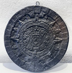 Vintage 1960er Jahre Großer Kalender Graviert Maya Azteken - Bild 1 von 2