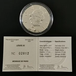 10 EURO SILBER BE 2013 LOUIS XI FRANKREICH 2926 Ex. + ZERTIFIKAT / OHNE BOX - Bild 1 von 3
