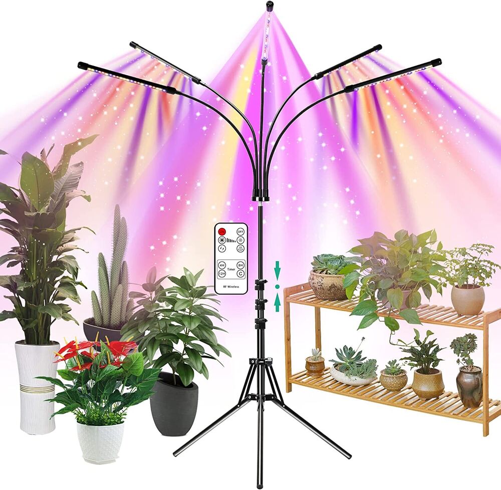 LED Grow Lights Full Spectrum for Indoor Plants with Adjustable Tripod Stand