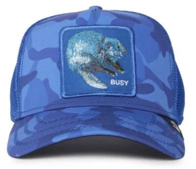 Goorin Bros The Farm wAful BUSY Beaver Blue Camo Friday Drop Snapback Blue NWT - Image 1 of 2