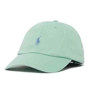 POLO RALPH LAUREN BERRETTO SPORTIVO UOMO CLASSICO COTONE CHINO VERDE #710667709124-NUOVO CON ETICHETTE - Foto 1 di 4