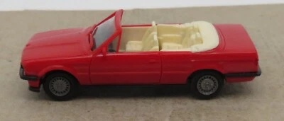 Herpa Ho 1/87 BMW 325 I Serie 3 Cabrio Rosso #3077 No. Box - Immagine 1 di 4