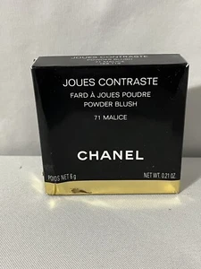 CHANEL - JOUES CONTRASTE - POWDER BLUSH - 71 MALICE - 0.21 OZ - NEW Dented Box - Picture 1 of 6