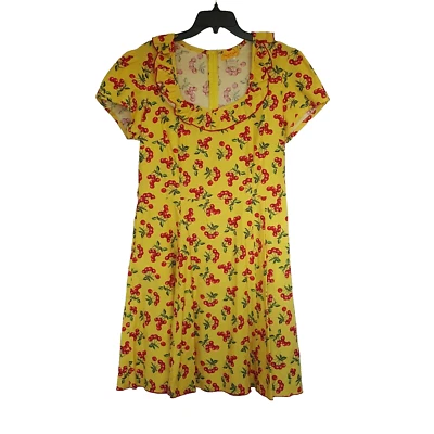 Vestido Bernie Dexter Para Mujer 1X Amarillo Cereza Rockabilly Pin-Up Mod Swing Mod Foto 1 de 4