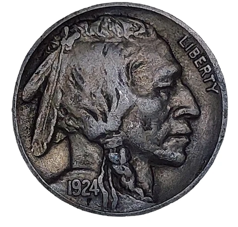 1924-D Denver Mint Buffalo Nickel ~ Better Date ~ XF Details Cover
