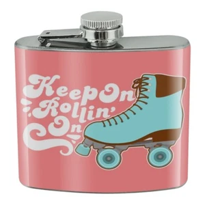 Rollschuhe Derby Keep On Rolling Edelstahl 5oz Flachmann - Bild 1 von 3