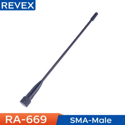 Антенна REVEX RA-669 SMA-M 144/430 МГц двухдиапазонная для рации двустороннего радио - Изображение 1 из 4