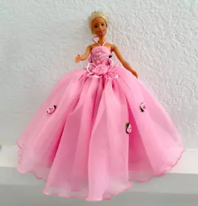 Dress Barbie Outfit Doll Gown Long pink color 15 years clothing gift quinceañera - Picture 1 of 4