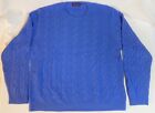 RALPH LAUREN PURPLE LABEL MADE IN ITALY CABLE KNIT CREW-NECK CASHMERE SWEATER