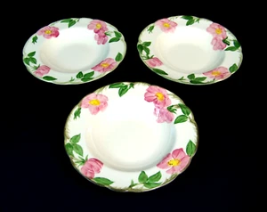 Vintage Set (3) Franziskaner Wüstenrose breiter Rand Suppenschüsseln TV Stempel 8,5" EXC - Bild 1 von 5