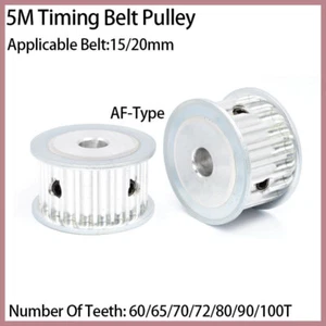 5M Timing Belt Pulley AF-Type 60T-100T Bore 6~25mm Applicable Belt Width 15/20mm - Picture 1 of 12