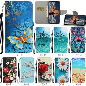 Flip Gemustert Handy-Hülle Book Kunstleder Tasche Schutzhüllen Case Cover Etui 1 - Bild 1 von 37