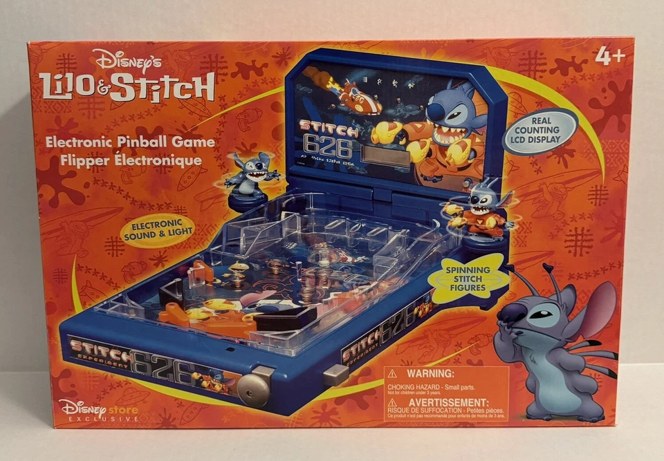 Juego de Pinball Electrónico Lilo & Stitch VINTAGE NUEVO EN CAJA EXCLUSIVO DE DISNEY STORE Foto 1 de 4