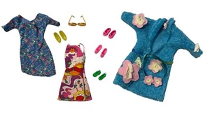 Barbie Flower Power Retro Outfit Doll Clothes Dress, Shoes, Jacket & Sunglasses - Picture 1 of 3