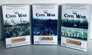 Ken Burn's The Civil War Volumen 1,2 y 3 fuera de imprenta Magna Pacific 6x Cinta VHS Colección - Imagen 1 de 11