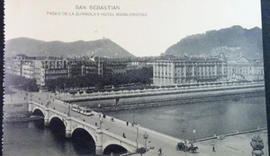 ANTIGUA POSTAL SAN SEBASTIAN ZURRIOLA HOTEL MARIA CRISTINA HAUSER MENET CC03740 - Imagen 1 de 1