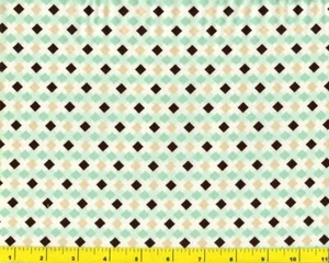 Grün dunkelbraun taupe und weiße Diamanten Meterware CSHSQU05085 - Bild 1 von 1