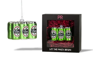 Party Rock | Beer 6-Pack Glass Ornament | Drink Collection - Picture 1 of 5