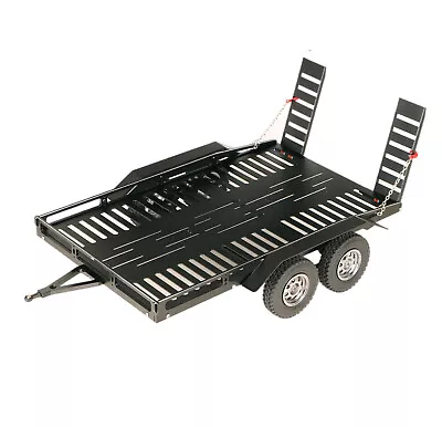 KYX 1/10 RC CNC Machined Dual Axle W/ Leaf Suspension Scale Truck Big Trailer - Image 1 of 4