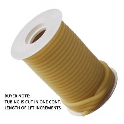 JCS Latex Surgical Tubing. 3/16 i.d. x 1/8 Wall Thickness. 1FT, Amber