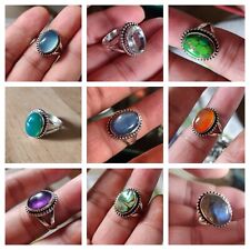 Natural Gemstones 925 Solid Sterling Silver Fine Gift Rings, All Sizes Available