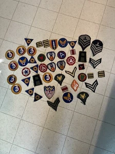 LOT OF 46 VINTAGE MILITARY PATCHES - Picture 1 of 6