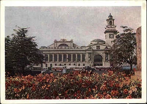 Moskau Москва́ 1964 Bus Bahnhof Postkarten Ganzsache (eingedruckte Briefmarke) - Picture 1 of 2