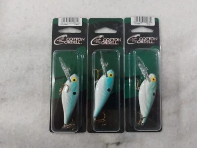 Lot of 3 Cotton Cordell C.C. Shad In Very RARE Super Shad Color! 2 1/2" lg - Image 1 of 4