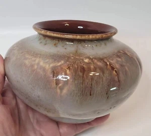 ROOKWOOD Pottery Butterfat Lava Look Glazed Bowl GlazePooling 1953 #6660F Brown - Picture 1 of 20
