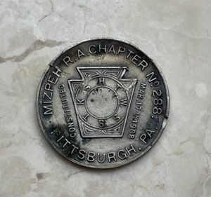 Pittsburgh PA Mizpeh Chapter No 288 Shekel Mason Masonic Penny Token - #1 - Picture 1 of 2