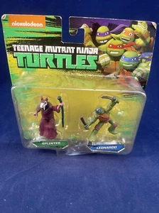 Nickelodeon TMNT Ninja Turtles Leonardo Splinter 2" Collectible Action Figures - Picture 1 of 6